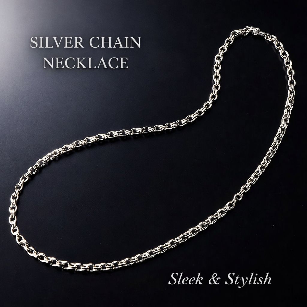 シルバー925 ペーパーチェーン 60cm ネックレス 人気 17 シルバー925