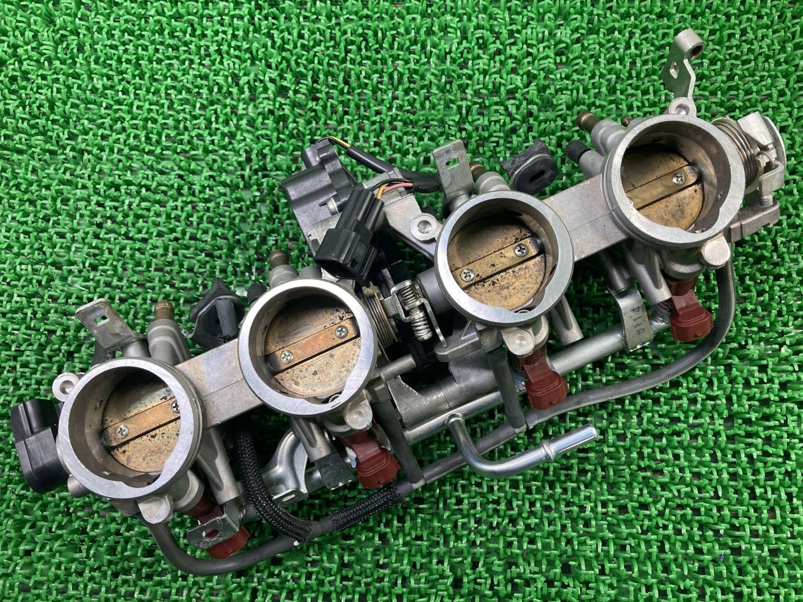 ZX-14R スロットルボディ カワサキ 純正 中古 バイク 部品 ZXT40E NinjaZX14R インジェクター MIKUNI ミクニ 機能的問題なし Kz ZX-14R スロットルボディ カワサキ 純正 中古 バイク 部品 ZXT40E