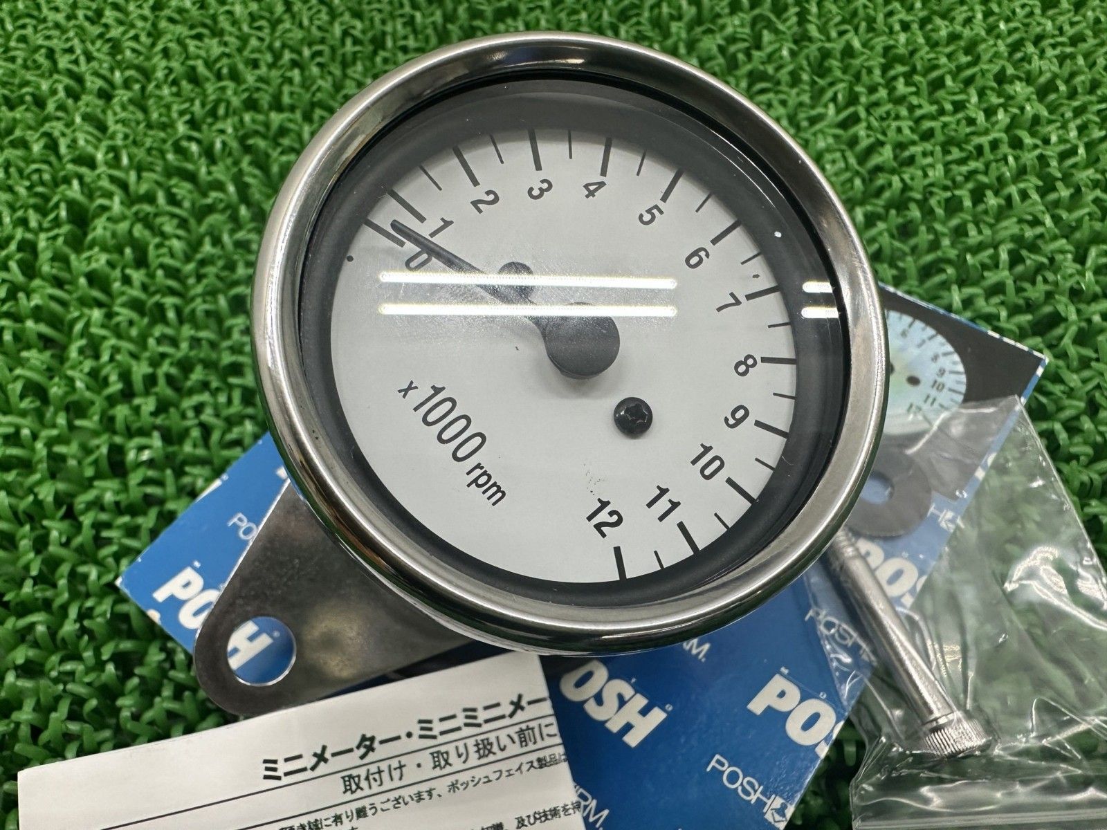 POSH製SR400 SR500 タコメーター 社外 中古 LEDバックライトミニタコ