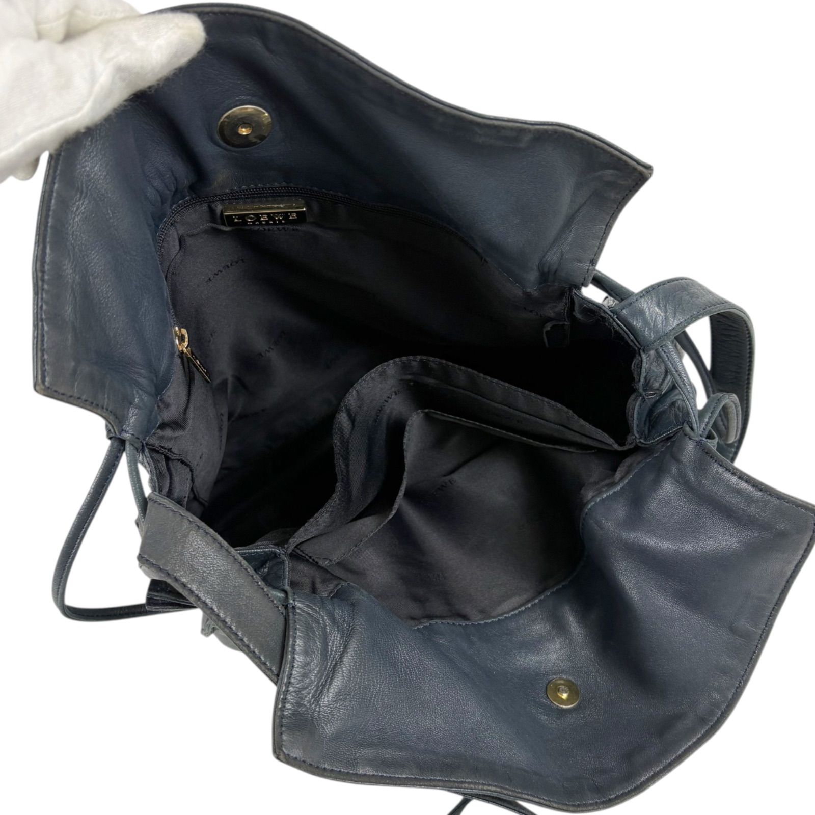 LOEWE ロエベ 巾着型 ショルダーバッグ ポシェット ナッパレザー