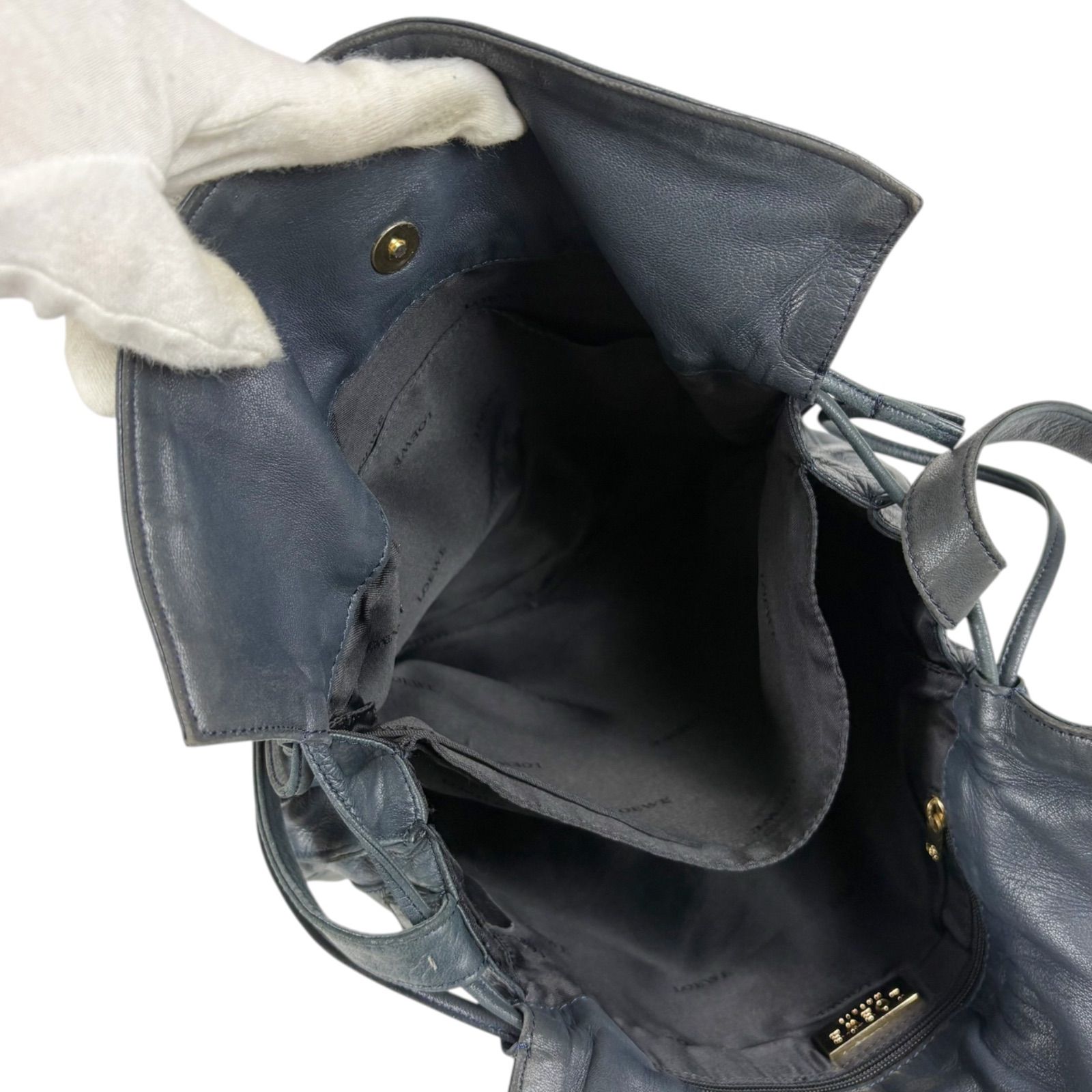 LOEWE ロエベ 巾着型 ショルダーバッグ ポシェット ナッパレザー