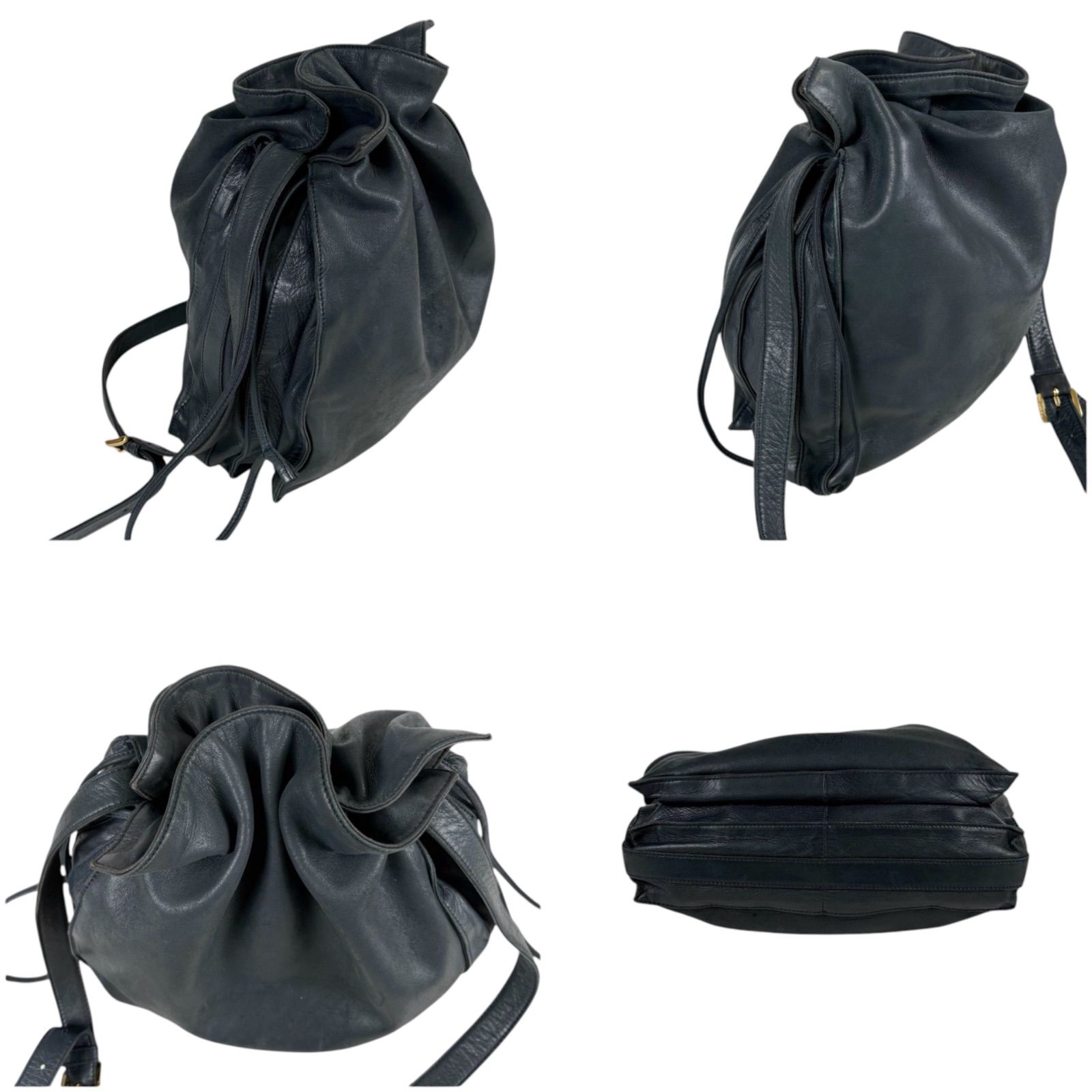 LOEWE ロエベ 巾着型 ショルダーバッグ ポシェット ナッパレザー