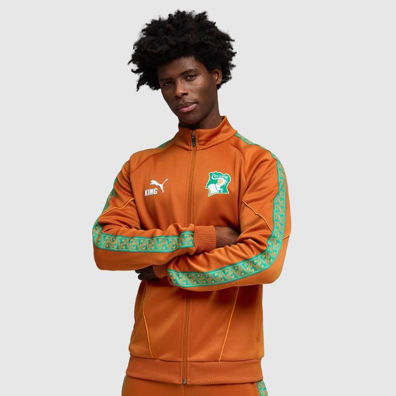 【送料無料・匿名配送】Puma プーマ コートジボワール 2026 公式 キング アンセム ジャケット 茶 新品 正規品