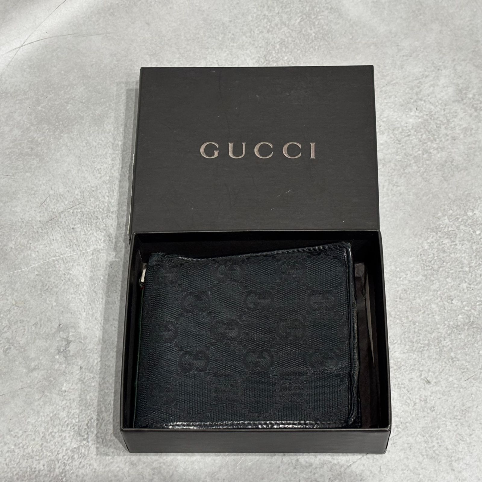 GUCCI グッチ GGキャンバス レザー GG柄 GGロゴ 二つ折り財布 折り財布 