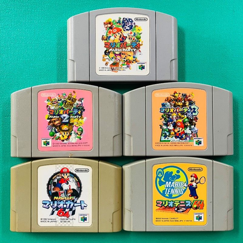 【まねき】マリオカート、マリオパーティ（中古） カセットのみ5点セット】ニンテンドー64 マリオパーティ マリオ