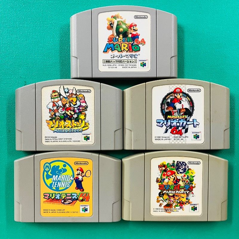 カセットのみ5点セット】ニンテンドー64 スーパーマリオ64 マリオ