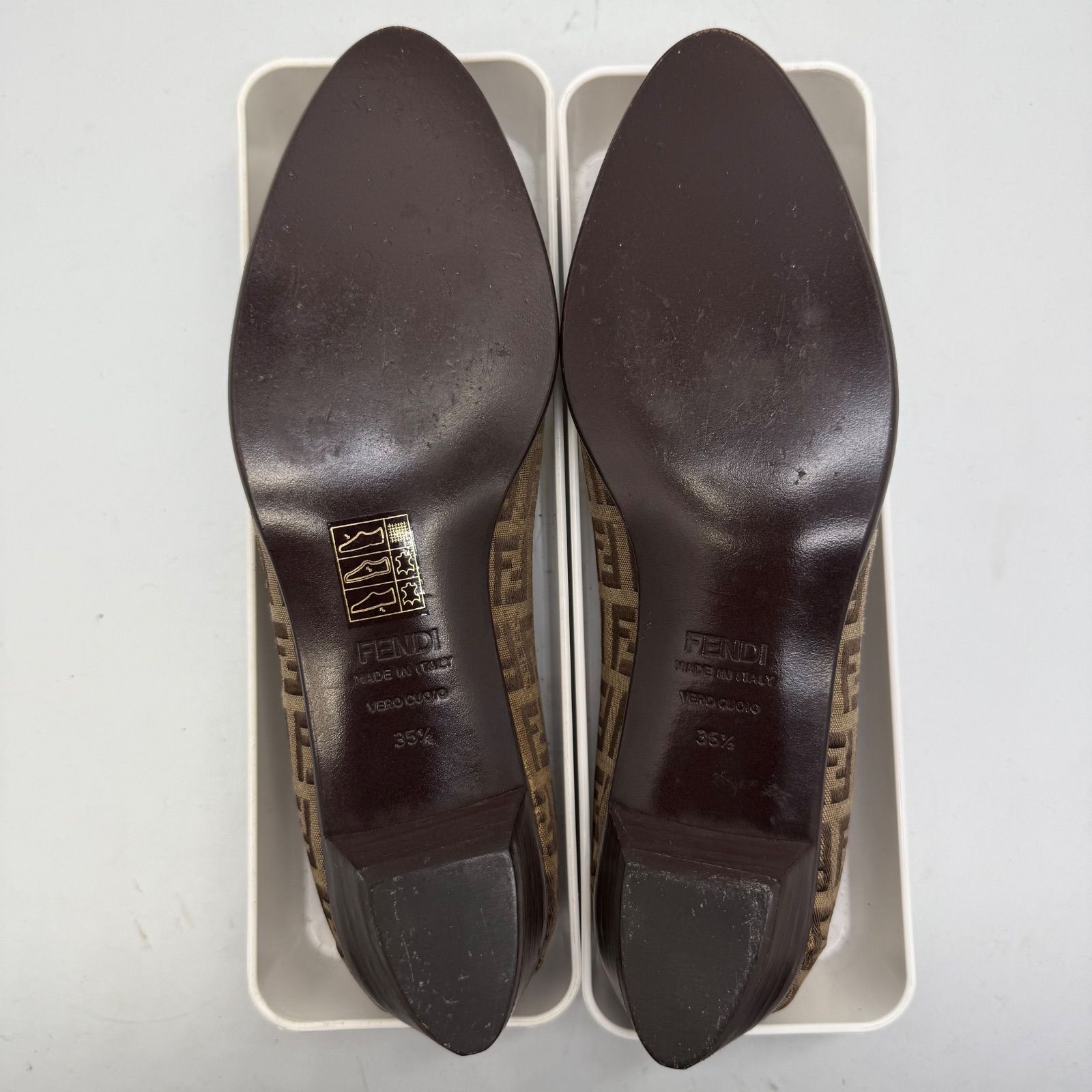 FENDI 00s y2k archive ZUCCA monogram Loafer shoes 35.5 0181 