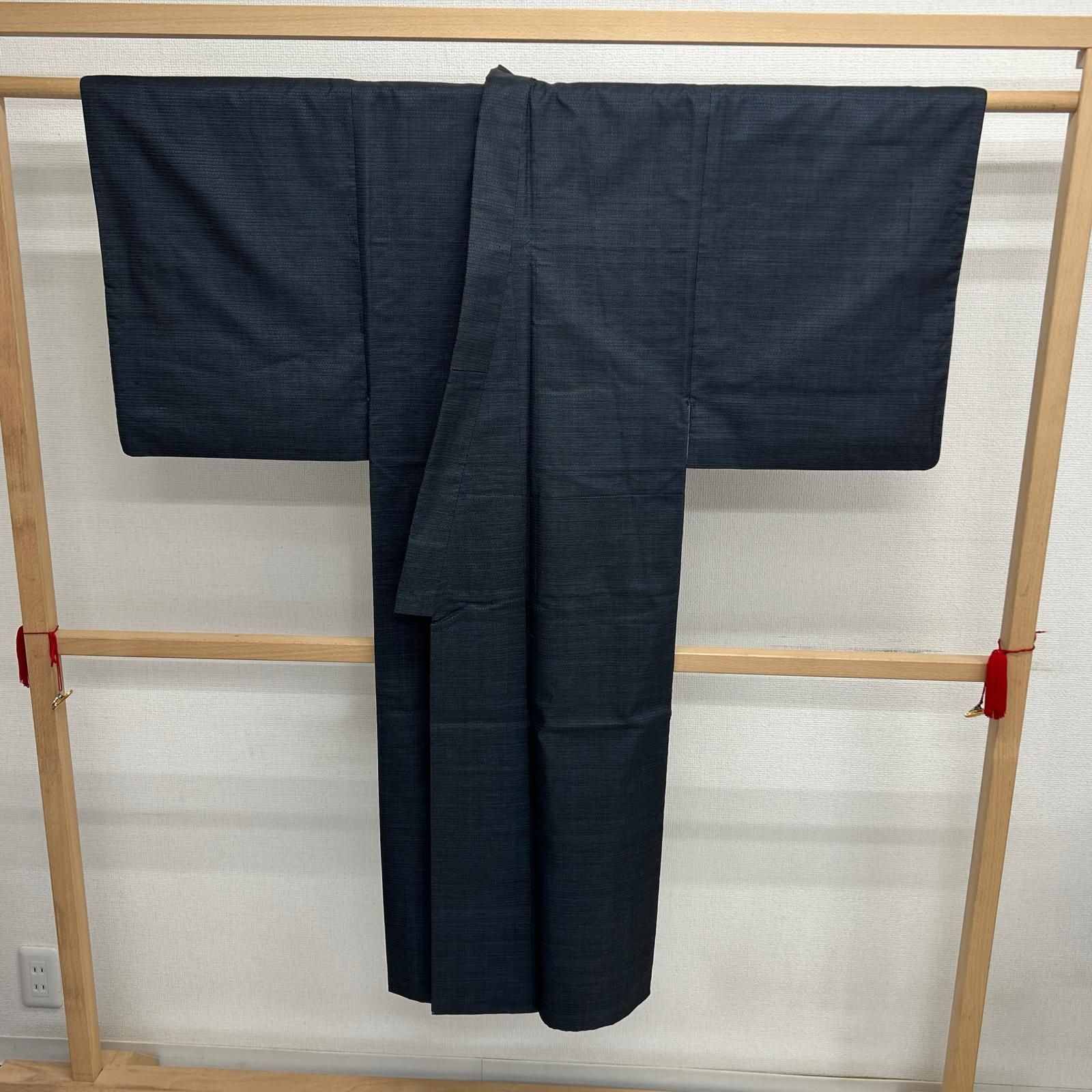 未着用！正絹　本場大島紬着物　藍色に亀甲模様 Amazon | 男着物 未使用品 本場大島紬 アンサンブル 着物・羽織 亀甲