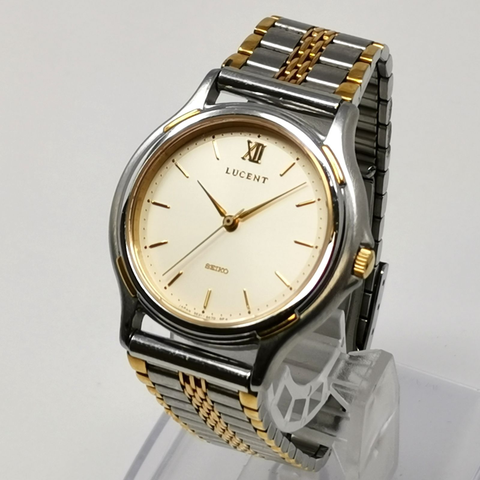 SEIKO セイコー ルーセント 腕時計 5E21-6B00 コンビ ゴールド 中古品 