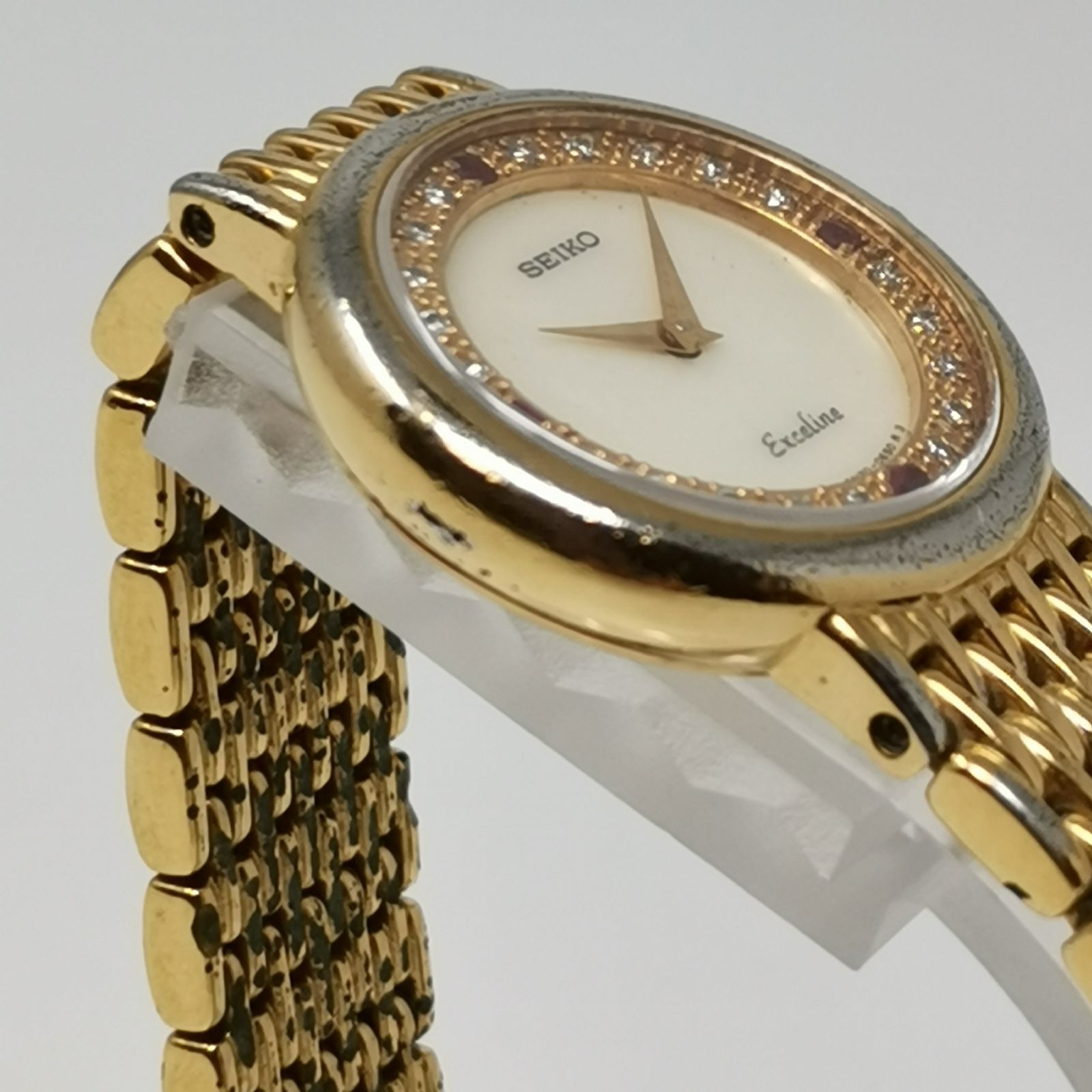 SEIKO Exceline エクセリーヌ 4N20-0380 ルビー ダイヤインデックス 