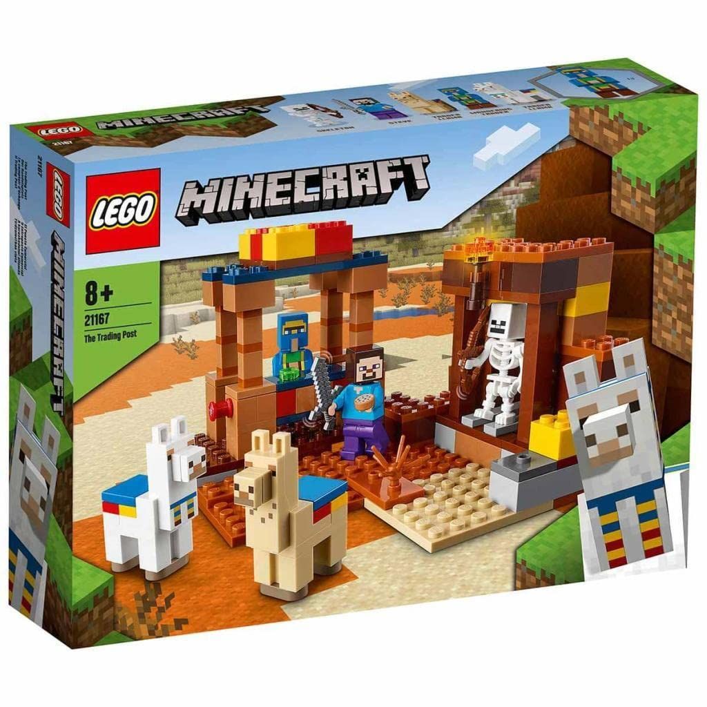 LEGO (LEGO) Toys Minecraft Villagers Exchange Station Boys and Girls Micra Minecraft Kids Goods Game Toys Educational Toys Birthday Gifts Lego Blocks 21167 8 Years Old ~