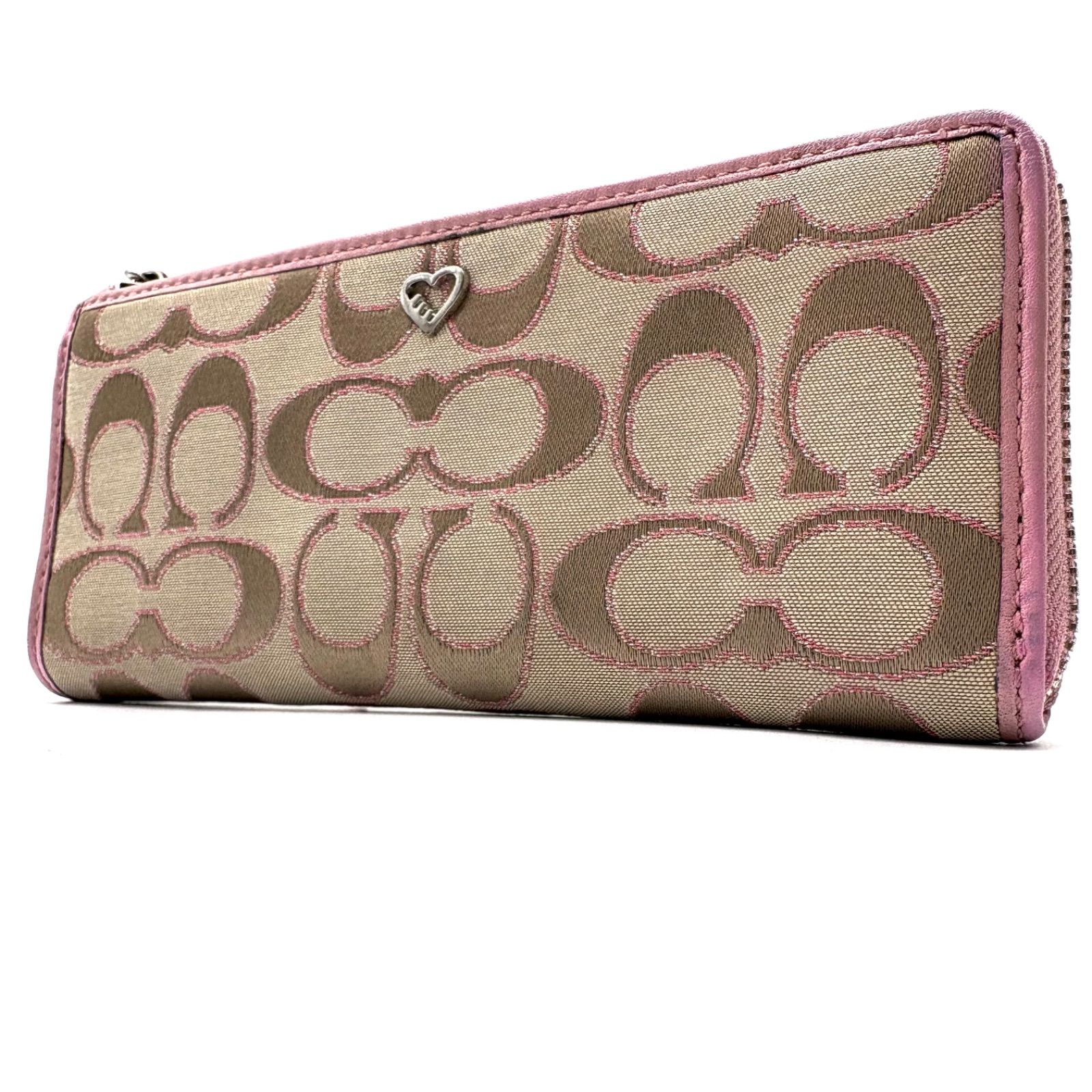 COACH poppy signature wallet コーチ ポピー シグネチャー L字 