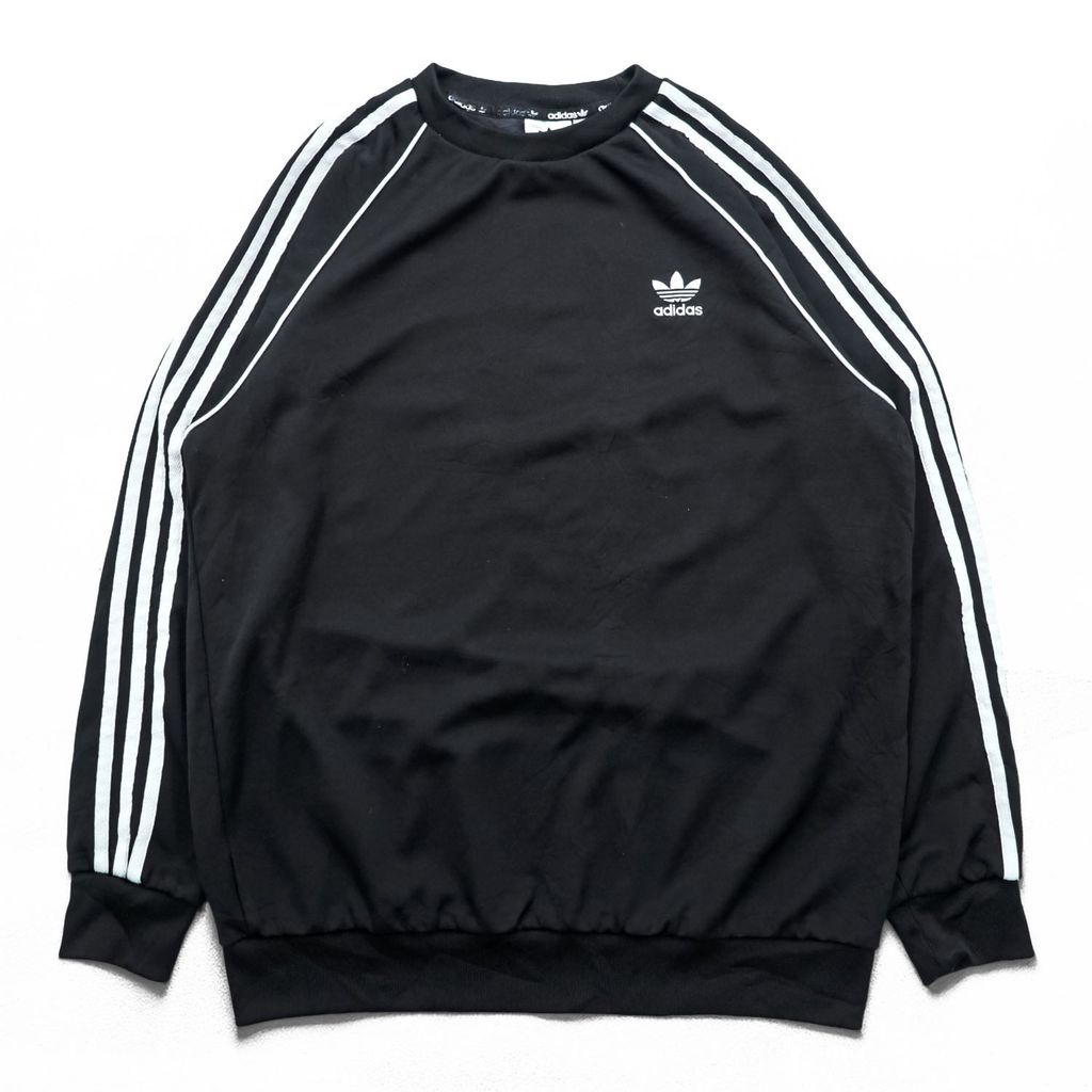 adidas originals スウェット トレーナー 2XL ブラック 3ストライプス 