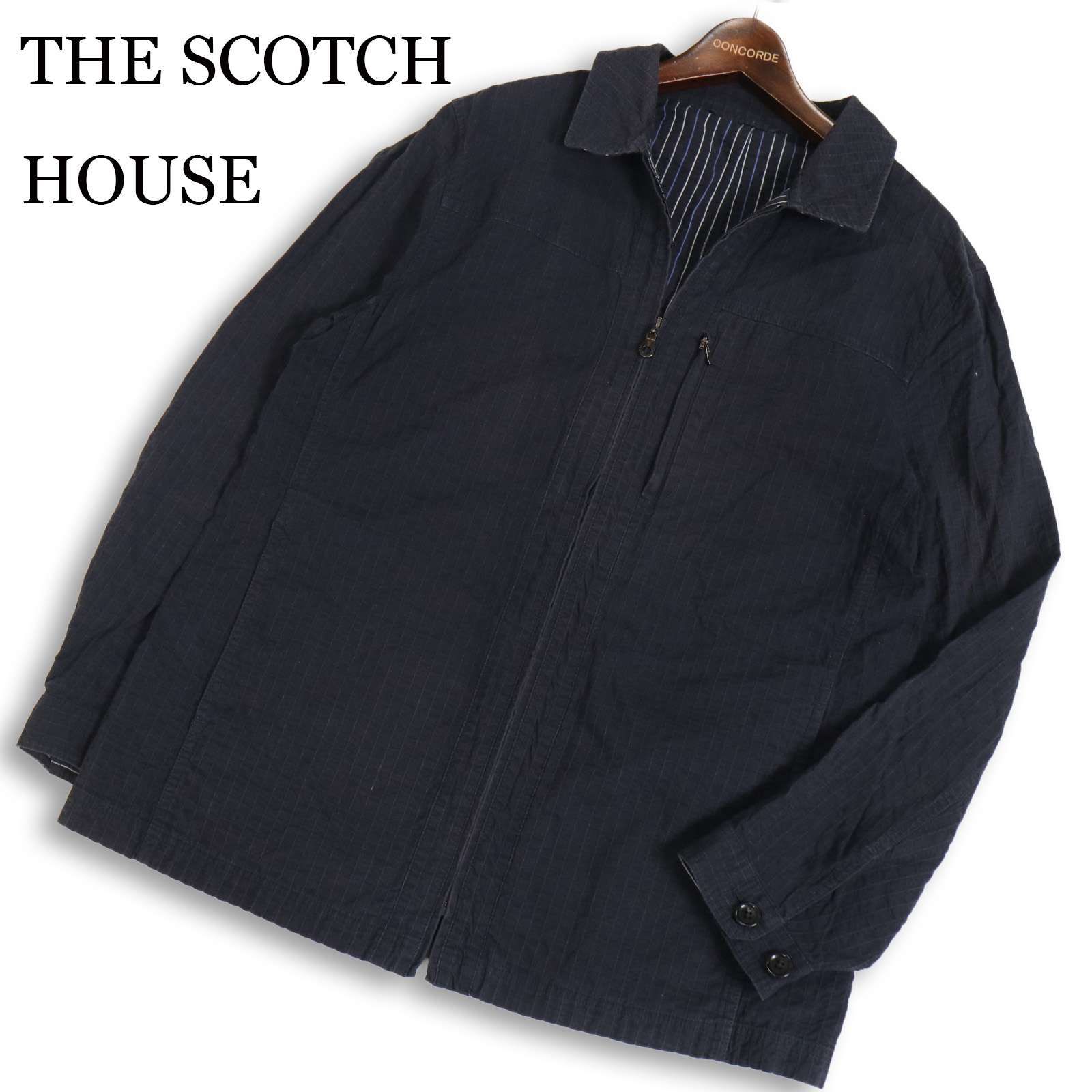 THE SCOTCH HOUSE スコッチハウス 春夏☆ リネン ジップ ストライプ 