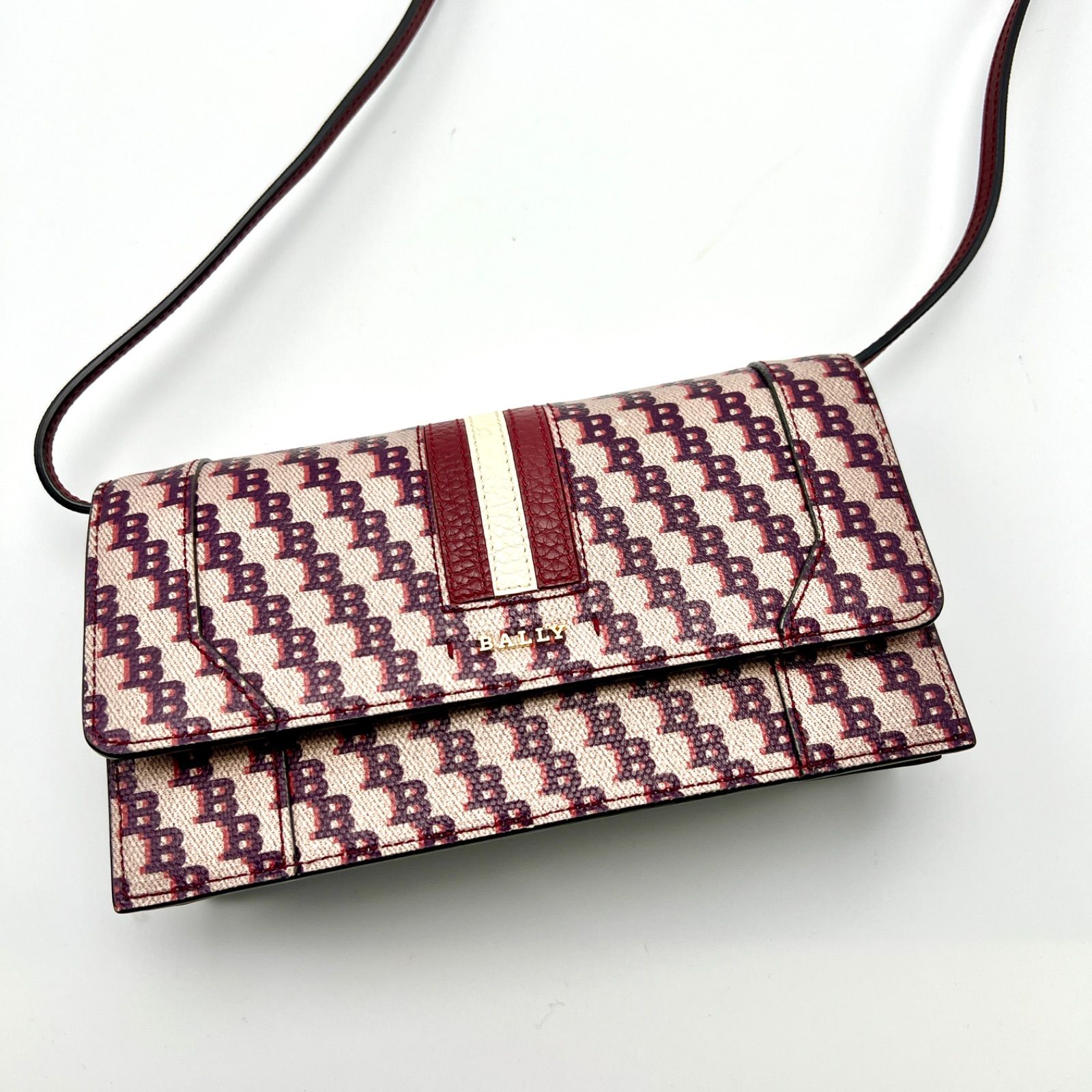 ☆《新品同様》BALLY バリー SUPRA クロスボディ ショルダーウォレット 
