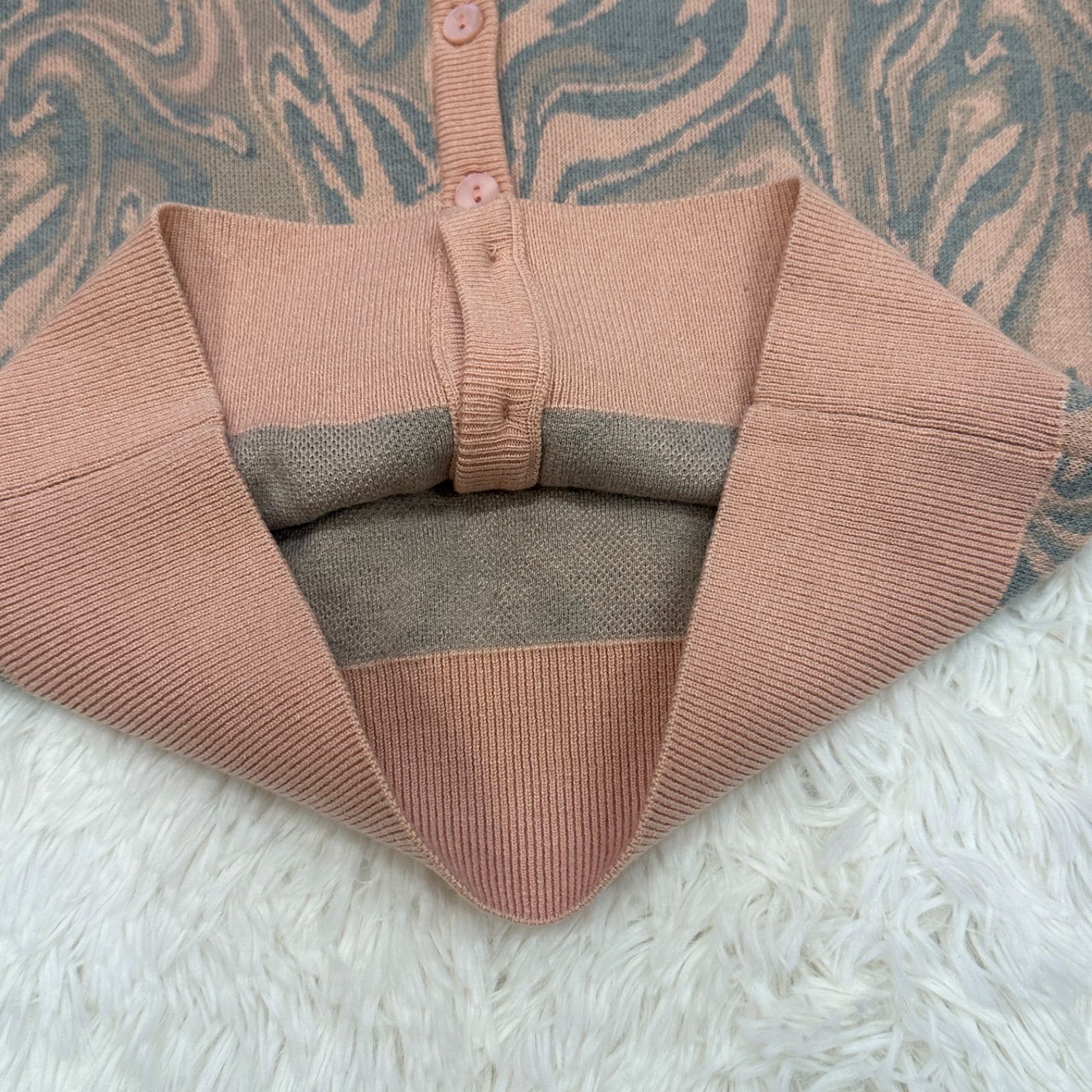 カーディガン Ameri VINTAGE - Ameri vintage 2way marble petit knit 美品】AMERI 2WAY MARBLE PETIT KNIT アメリ アメリヴィンテージ