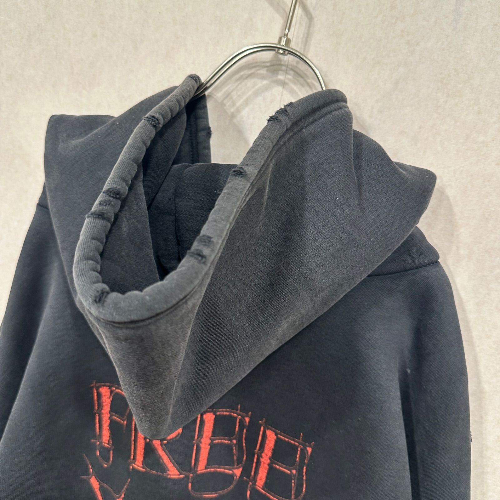 美品】BALENCIAGA バレンシアガ デストロイパーカー M 黒 ブラック 