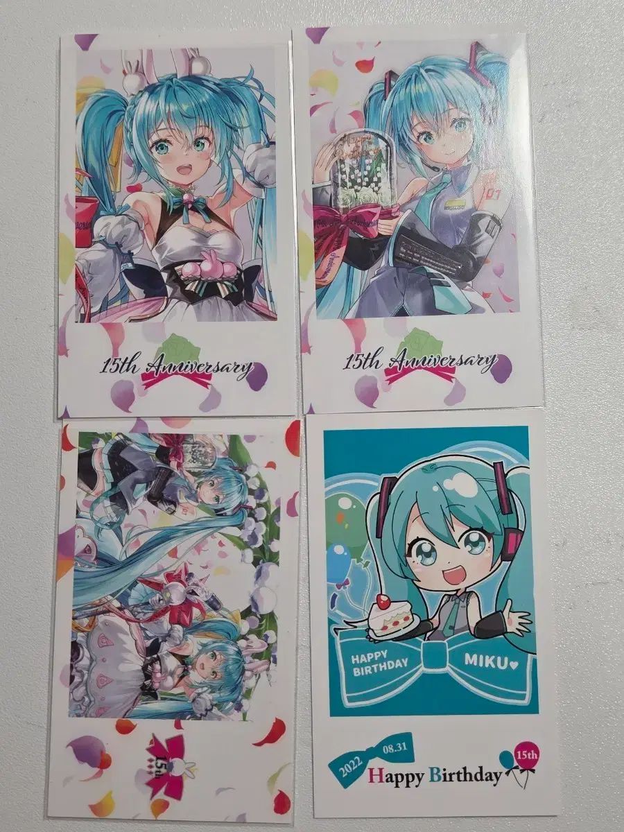 赤字超特価，大得価】 初音ミク 15周年 記念 チェキ トレカ 4種 まとめ