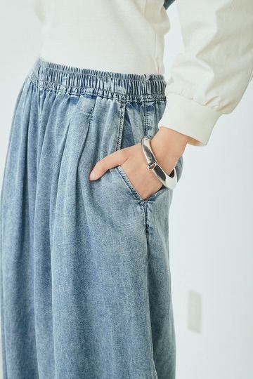 SET]テンセルデニムシャツ+テンセルデニムイージーワイドパンツ - メルカリ