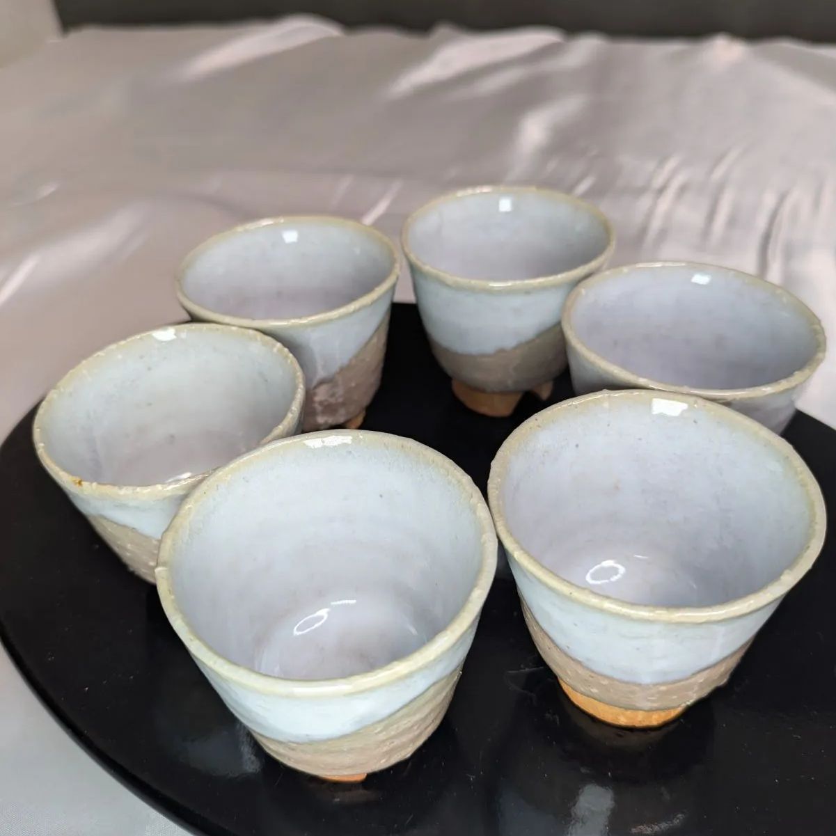 手銭旭峰 萩焼 煎茶器揃 宝瓶 共箱 しおり 未使用品 湯冷まし 煎茶碗 6 手銭旭峰 萩焼 煎茶器揃 宝瓶 共箱 しおり 未使用品 湯冷まし 煎茶碗 6