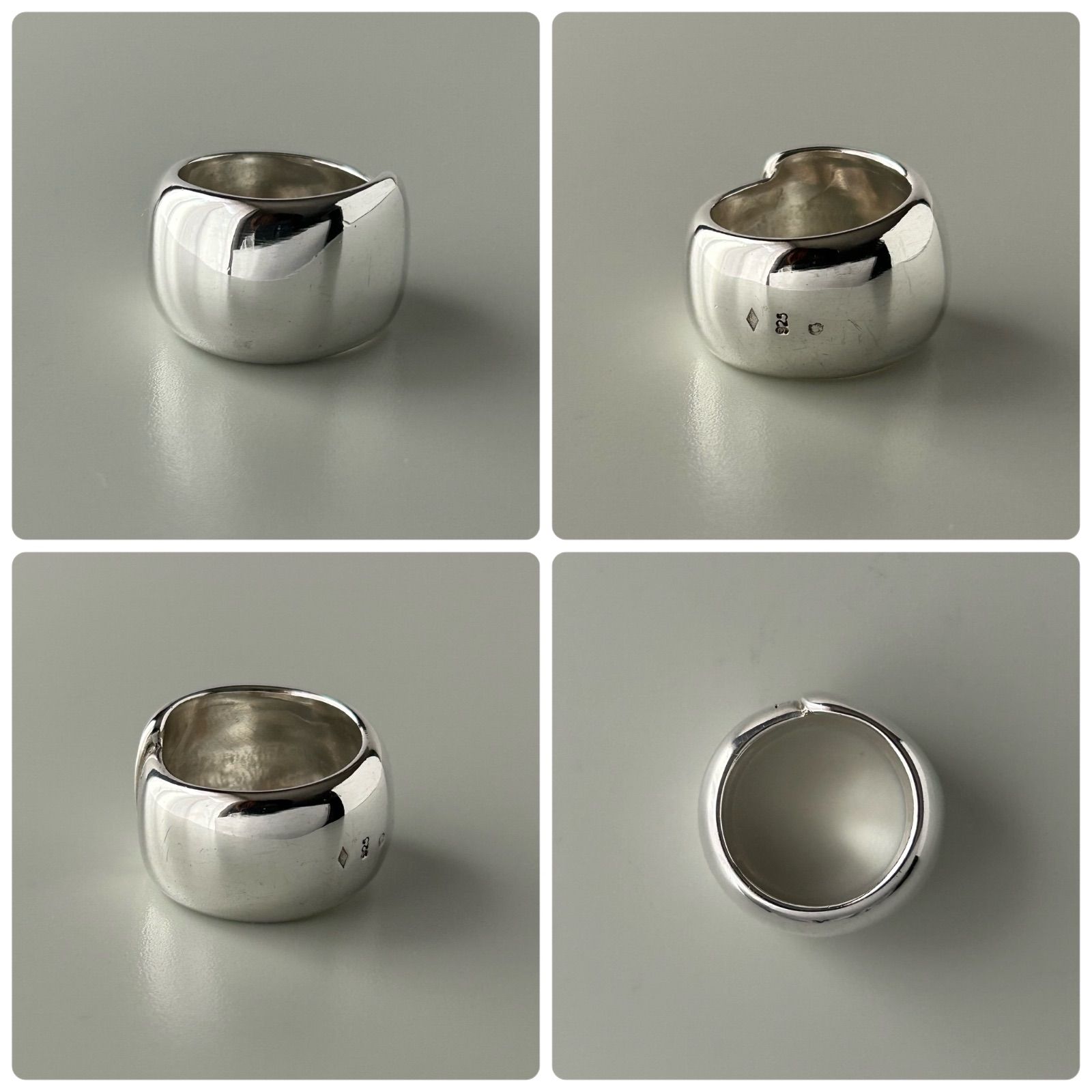 使用感有】 シャネル リング 指輪 ロゴ ワイド Silver 925 