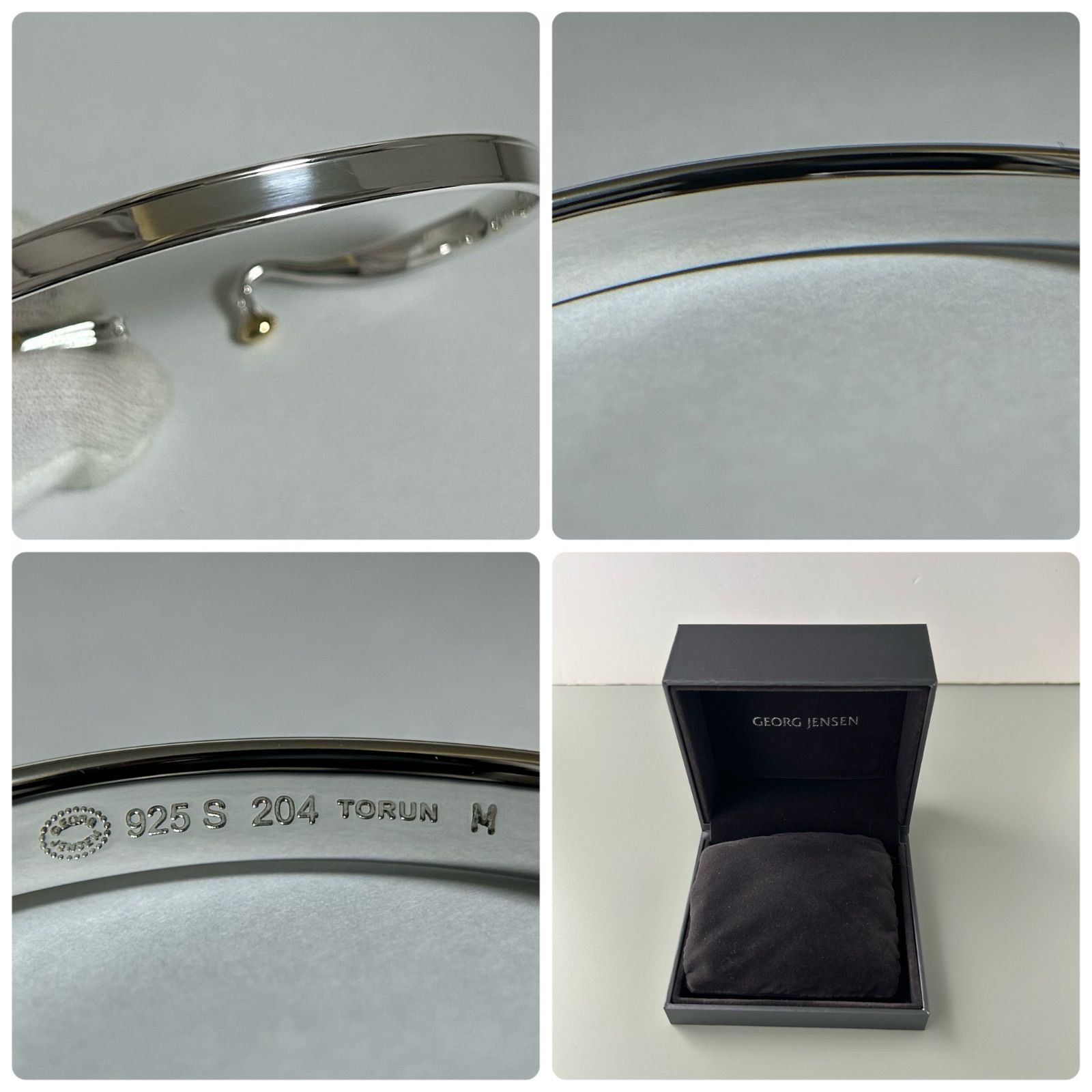 ジョージジェンセン 204 TORUN ブレスレット AG925 K18 750 YG コンビ