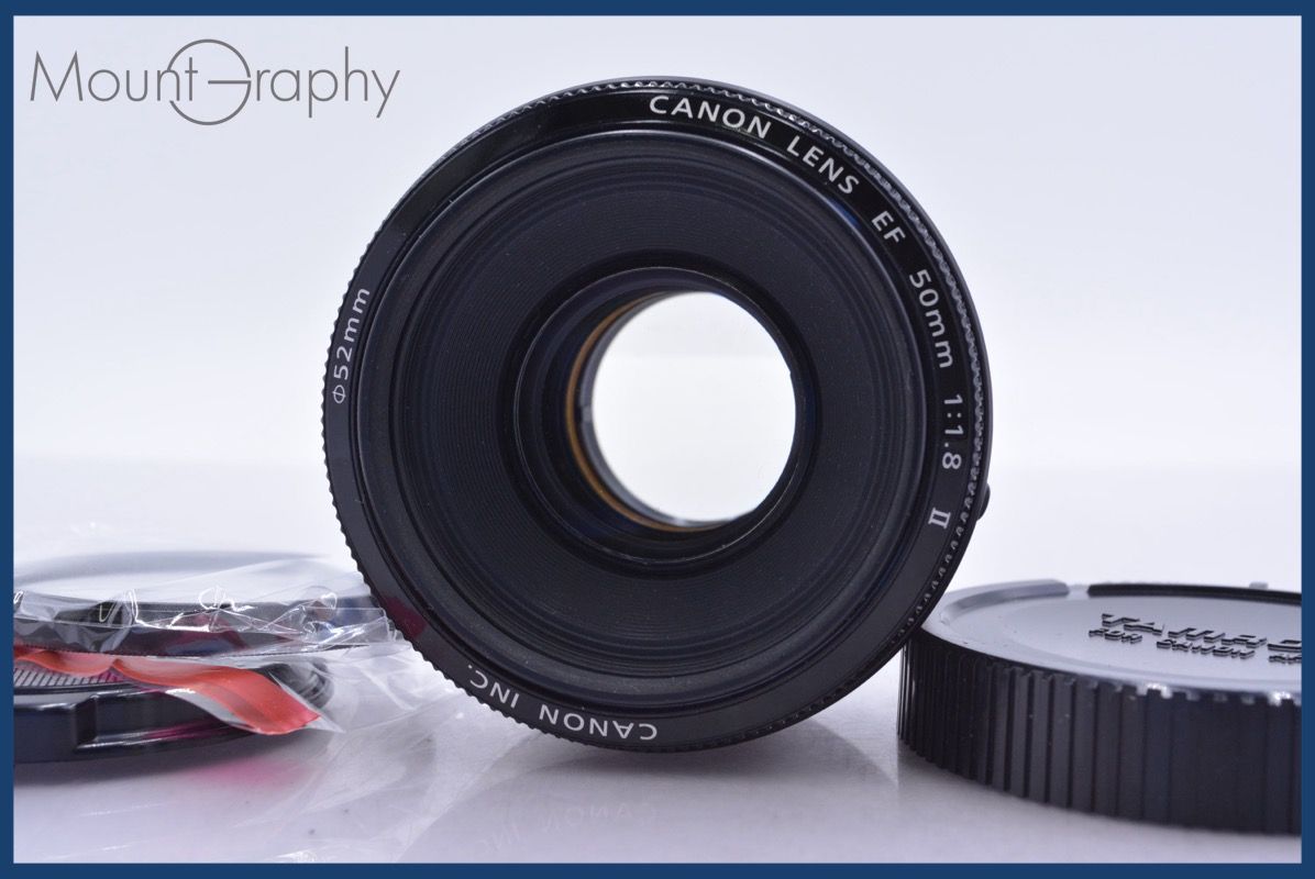 【動作保証】 キヤノン Canon EF 50mm F1.8 II 前後キャップ&レンズフィルター付 同梱無料 #am4865 カメラ 【動作保証】 キヤノン Canon EF 50mm F1.8 II 前後キャップ