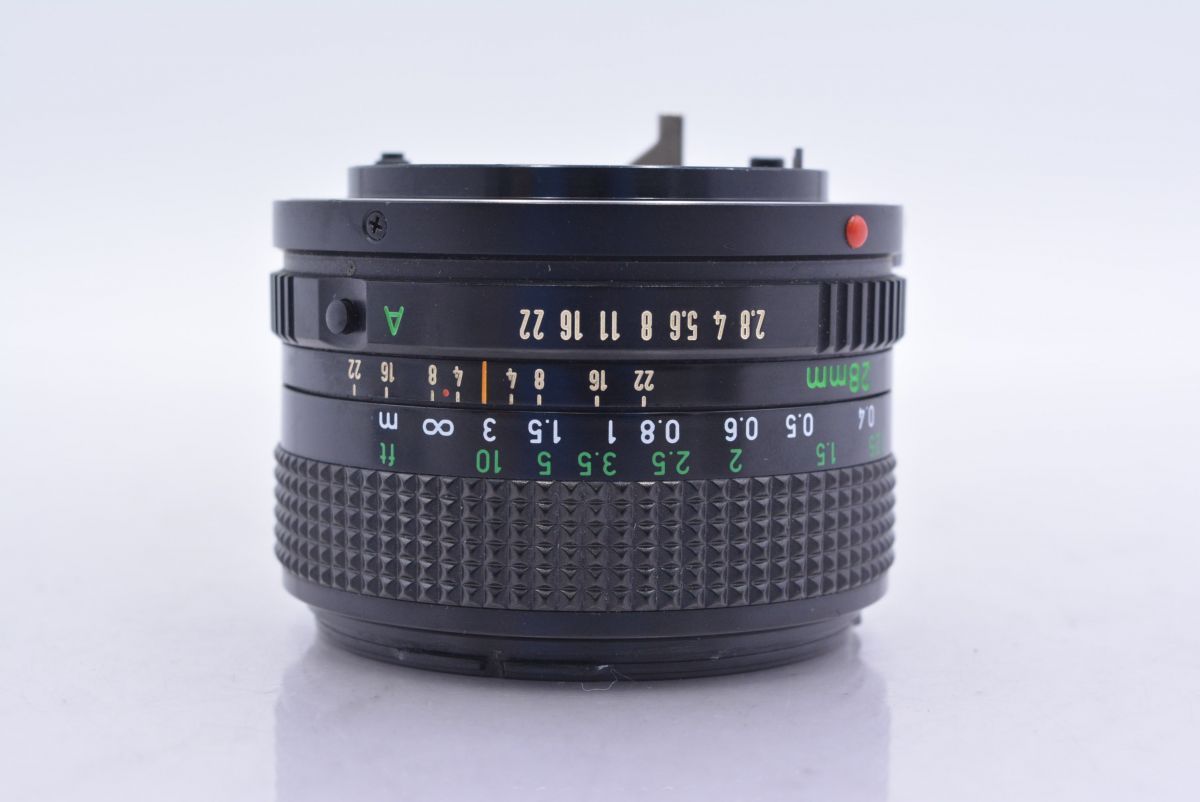 動作保証】 キヤノン Canon NEW FD 28mm F2.8 前後キャップ&レンズ