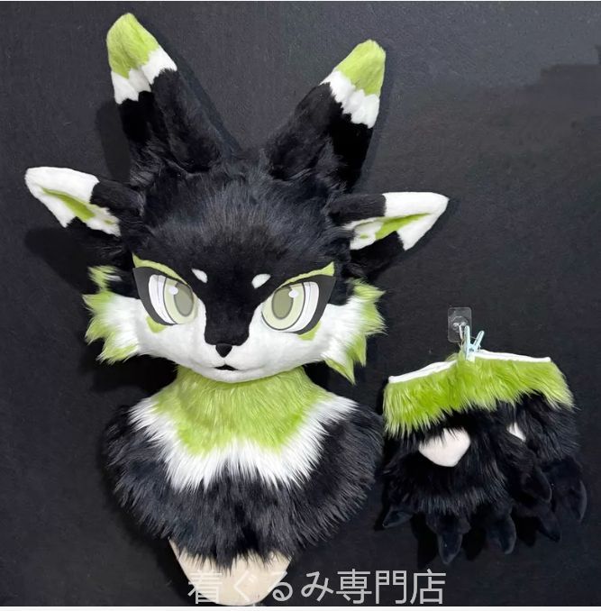 狼 猫 犬 着ぐるみ ヘッド 全頭 ヘッド ケモノ ファースーツ
