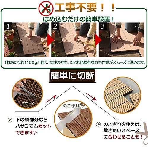 ウッドパネル ウッド ウッドデッキ 人工木 25枚セット (2019年8月22日 