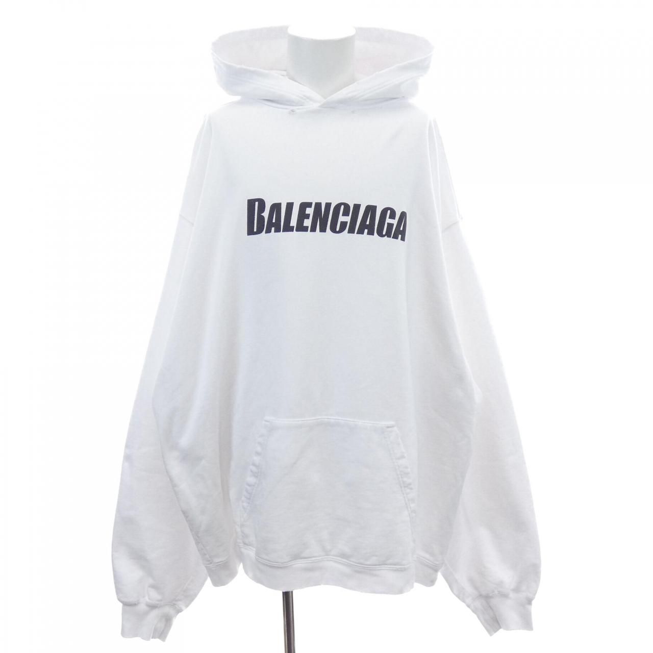 バレンシアガ BALENCIAGA DESTROYED LOGO PRINT HOODIE 729361 TNVL2 