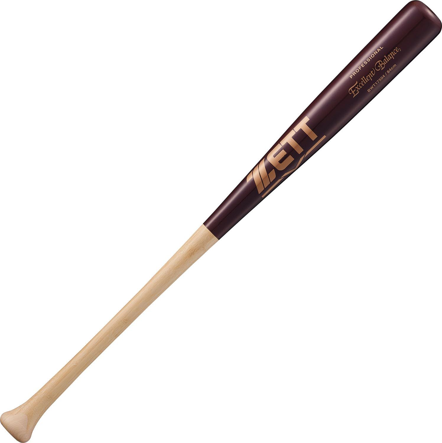 新品 ゼット(ZETT) 硬式野球 バット Excellent Balance 木製(合竹+打撃部メイプル4面張り) 84cm 900g平均 ナチュラル×薄ダーク(1237MO) BWT17504