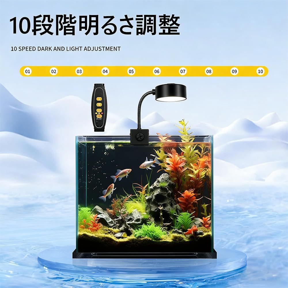 新着商品】クリップ式 usb給電 長寿命 10段階明るさ調整 白/赤緑青/白 