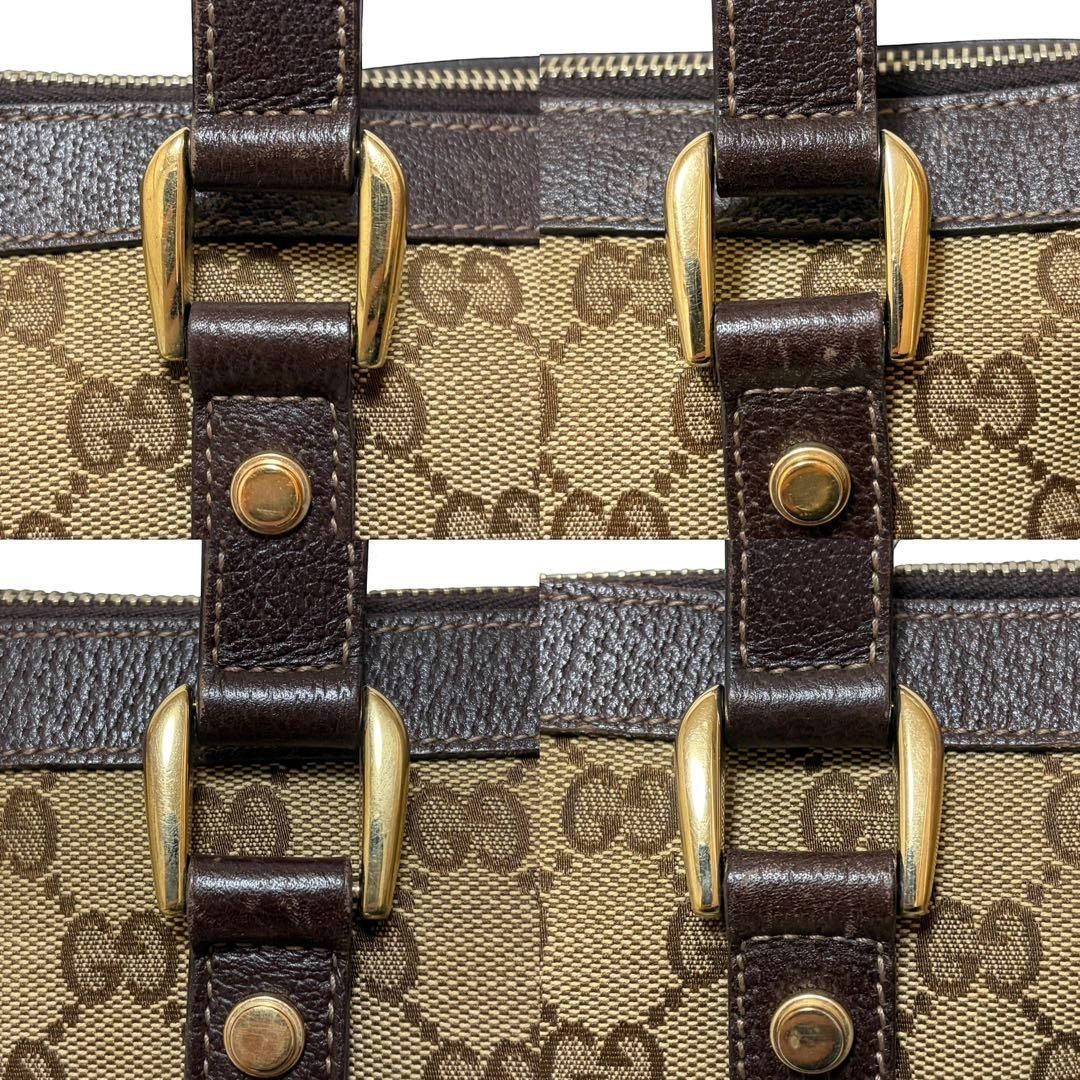 GUCCI グッチ トートバッグ アビー GGキャンバス レザー ベージュ 