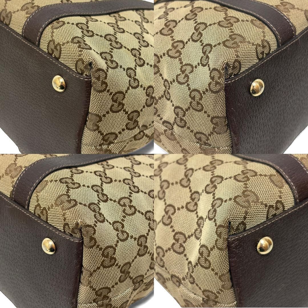GUCCI グッチ トートバッグ アビー GGキャンバス レザー ベージュ 
