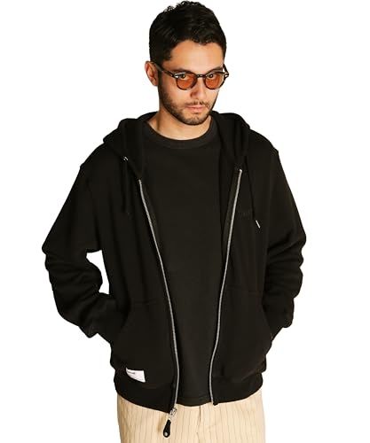 新品 【Schott】【ショット】 LEATHER ELBOW PATCH ZIP HOODED SWEAT