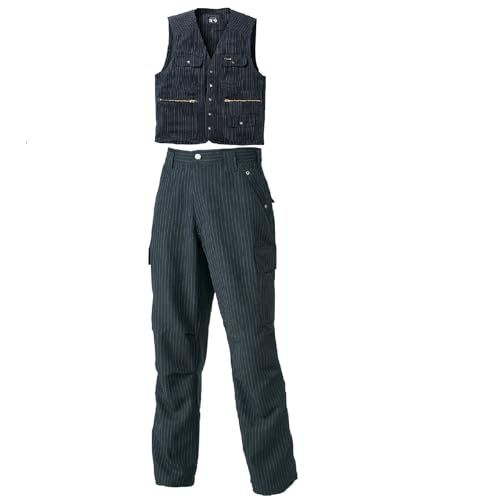 新品 [寅壱] 寅一/ベスト&カーゴパンツ(4309s611219) 上下セット 作業着 作業服 作業ズボン ニッカポッカ 鳶服 L×L 77：スミグレー