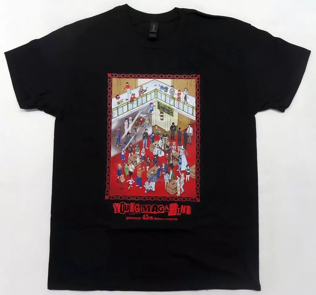 少年マガジン・非売品Tシャツ 中古】Tシャツ 集合 記念Tシャツ ブラック Lサイズ 週刊ヤングマガジン