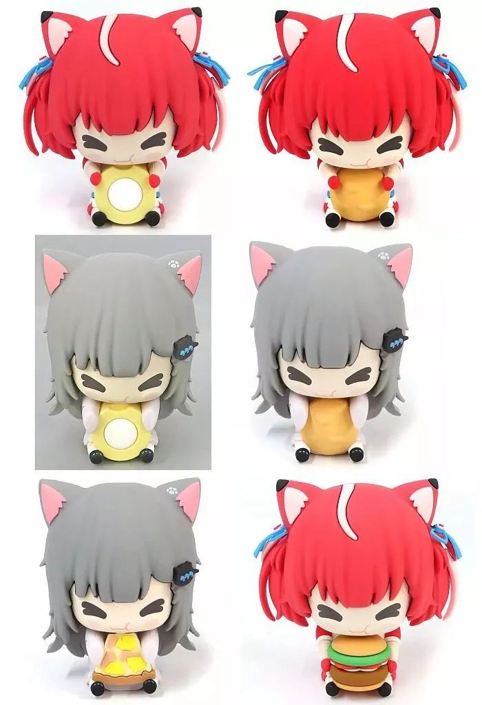 Nachoneko ローソンコラボ もぐもぐマスコットフィギュア 中古】トレーディングフィギュア 全6種セット 「赤見かるび＆Nachoneko