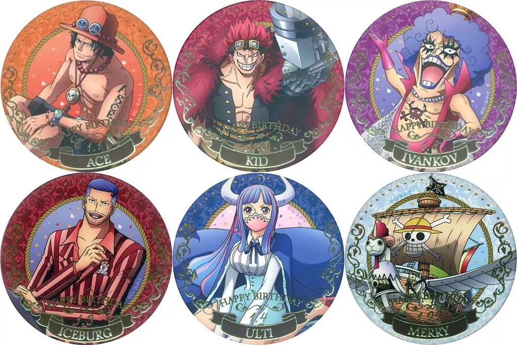 中古】バッジ・ピンズ 全6種セット 「ワンピース バースデージュエリー