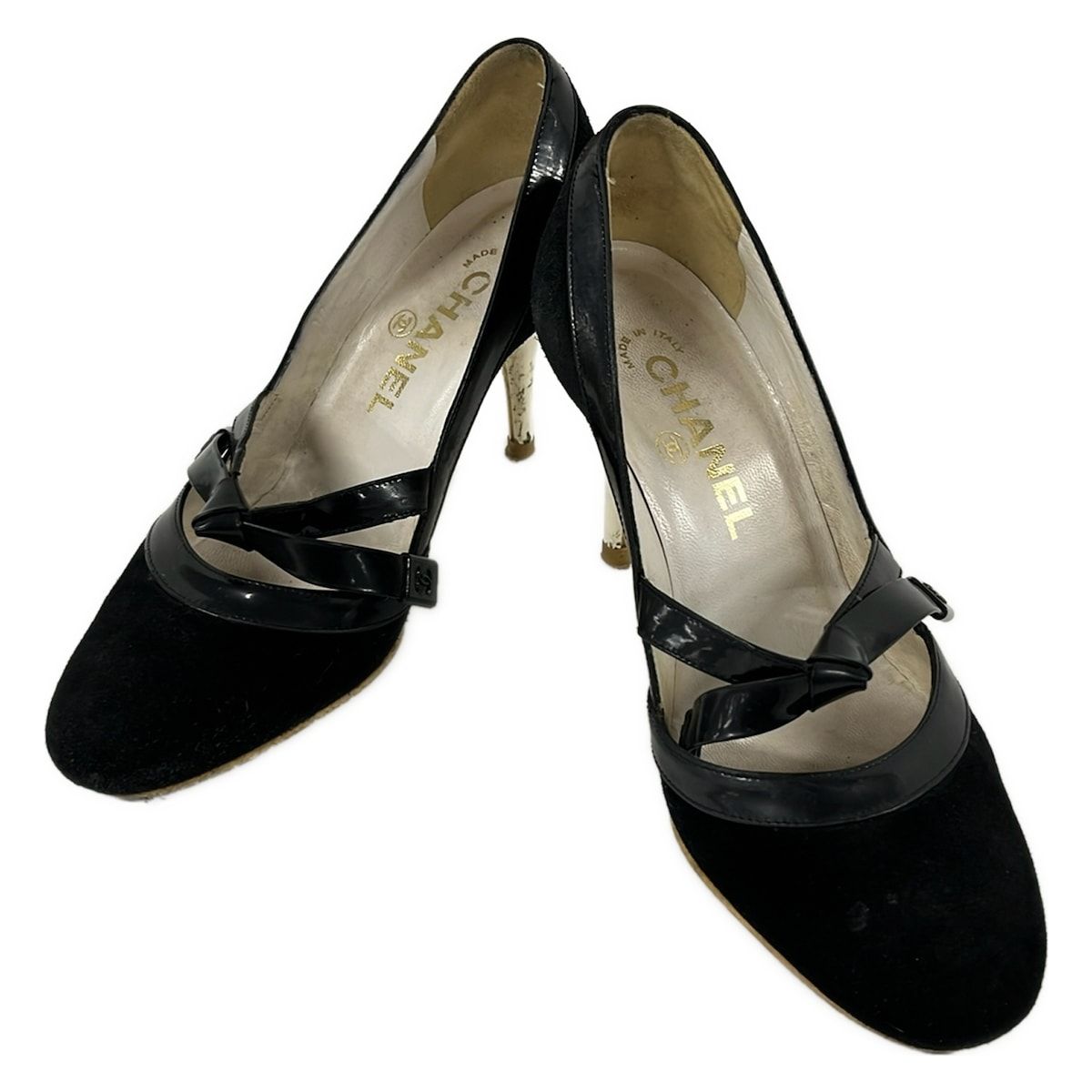 CHANEL(シャネル) パンプス 35 1/2 C レディース - 黒 ココ CHANEL(シャネル) パンプス 35 1/2 C レディース - 黒 ココ