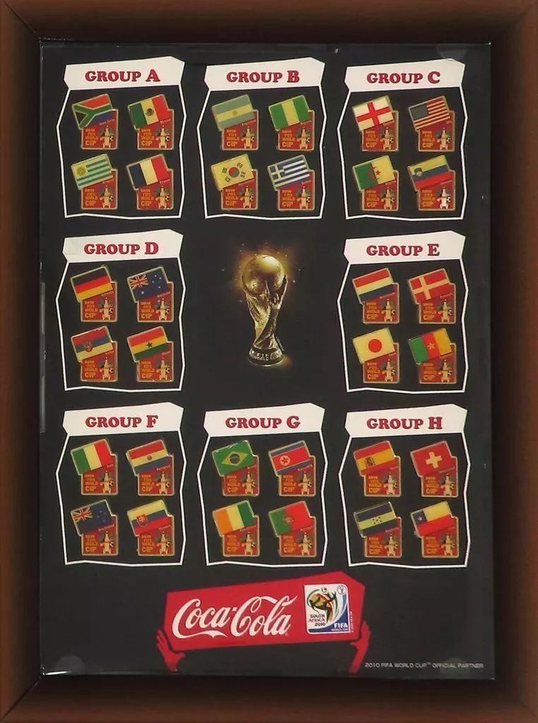 2010FIFA ワールドカップ出場国ピンズコレクション　コカコーラオリジナル 中古】バッジ・ピンズ 2010 FIFAワールドカップ 出場国オリジナル