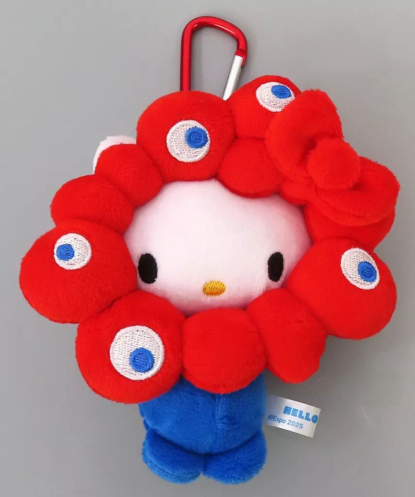 中古】キーホルダー ハローキティ ミャクミャクなりきりぬいぐるみBC 