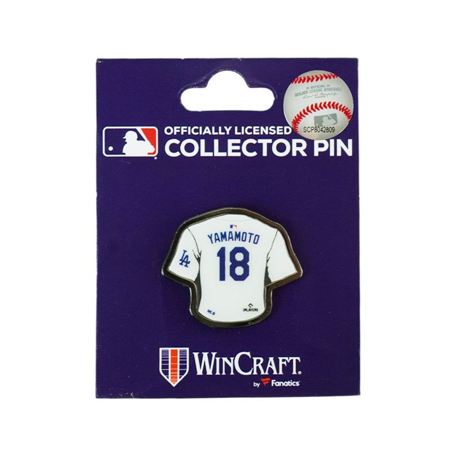 ロサンゼルス ドジャース公式グッズ山本由伸 #18 ピンバッチWINCRAFT