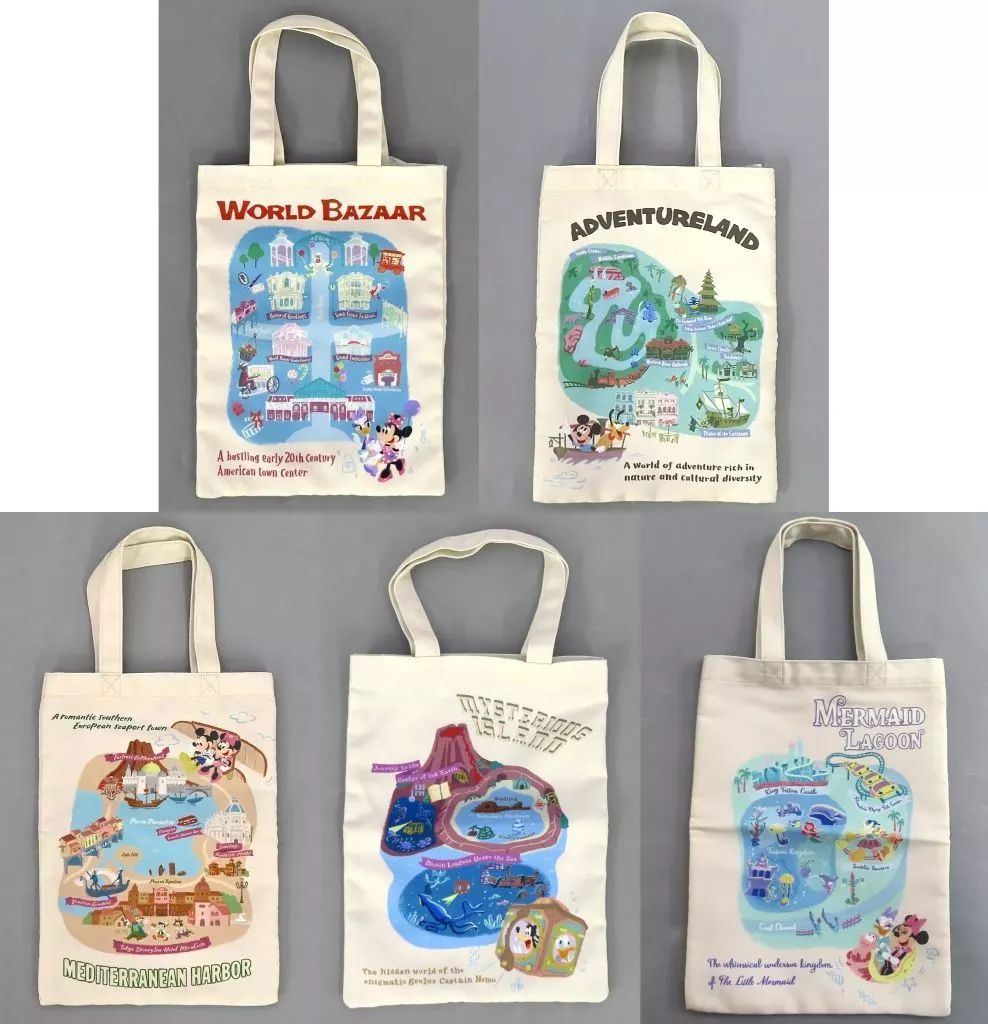【新品・未開封】東京ディズニーリゾート　トートバッグ　全5種セット 中古】バッグ 全5種セット 「ディズニー トートバッグVol.1」 東京