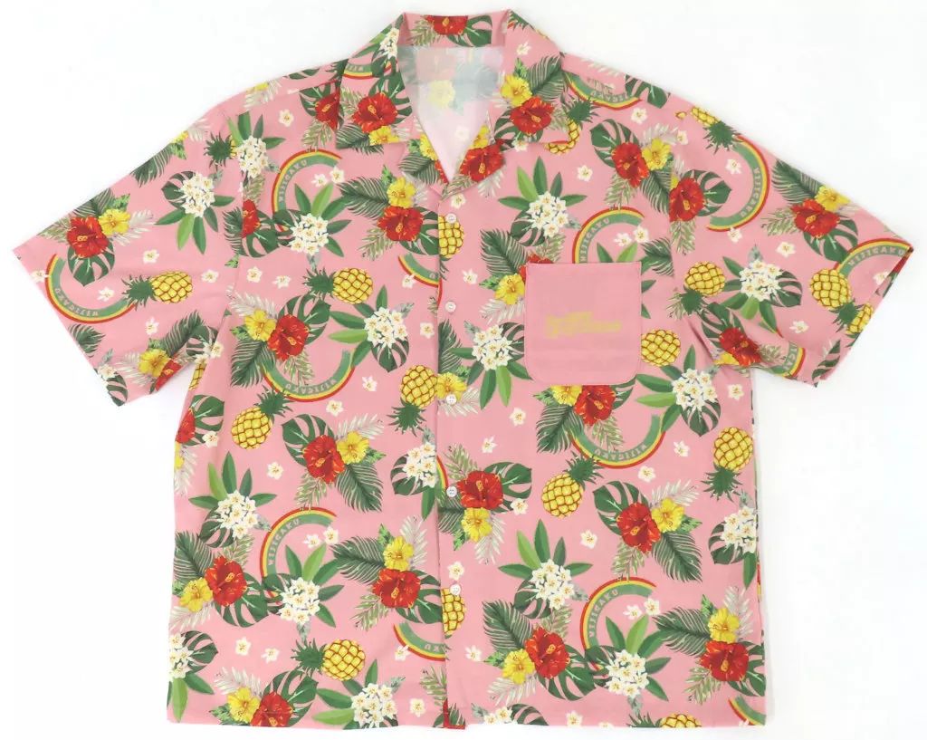 中古】ポロシャツ・ワークシャツ 上原歩夢 アロハシャツ ライトピンク 