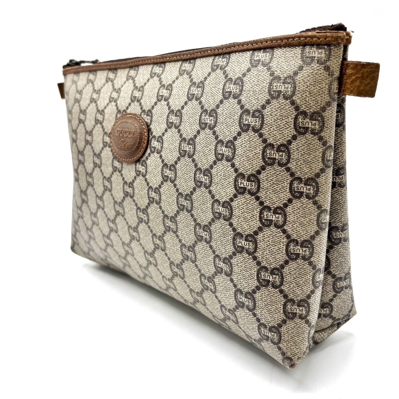 良品】GUCCI グッチ クラッチバッグ ハンドバッグ ポーチ GG柄 pvc 