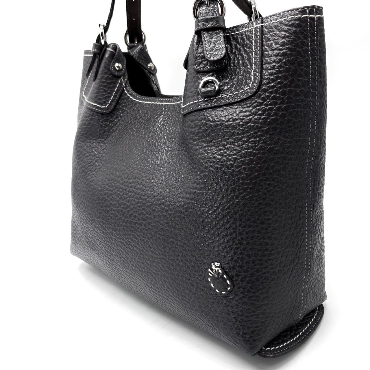美品】PELLE BORSA ペレボルサ トートバッグ ハンドバッグ ショルダー 
