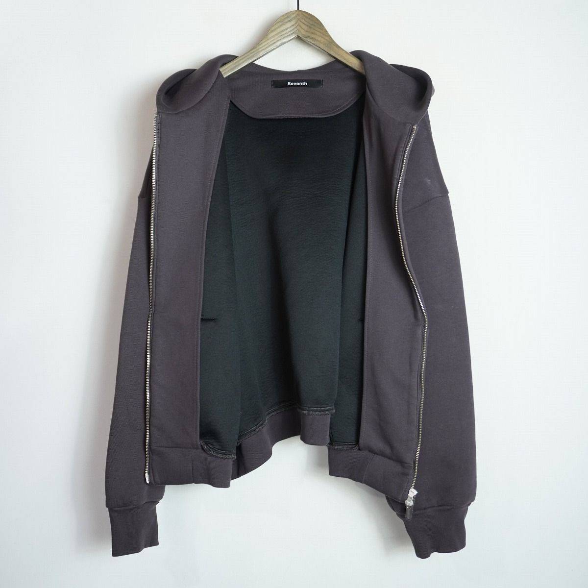 正規 美品 SEVENTH セブンス V2 ZIP HOODIE ダブル ジップ スウェット 