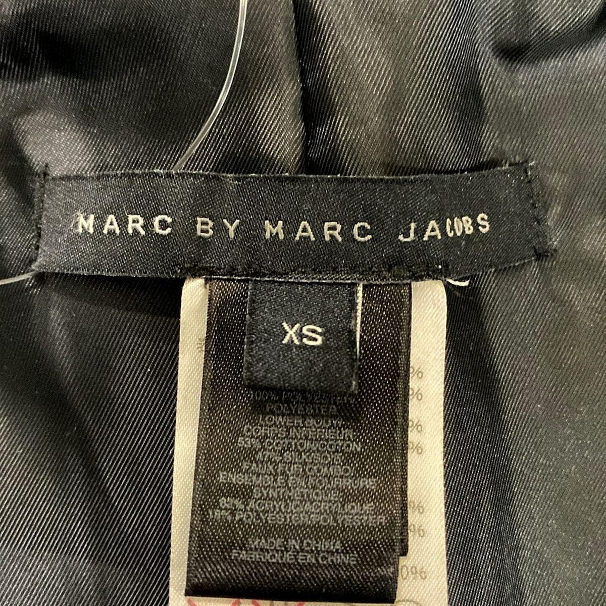 【美品】マークバイマークジェイコブス ドットフェイクファージャケット S相当 美品】マークバイマークジェイコブス ドットフェイクファージャケット